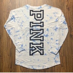 VS PINK Tie Dye Top - Blue & White - Size XS